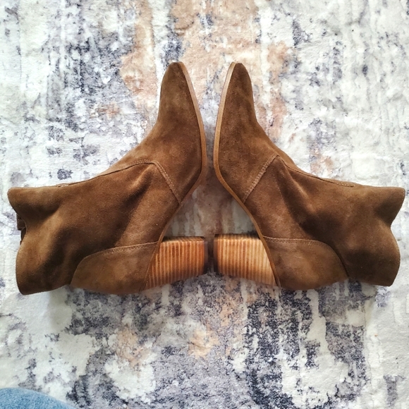 NWOT Franco Sarto Gianella Leather Suede Ankle Boots with heels Size 10. - Picture 1 of 9